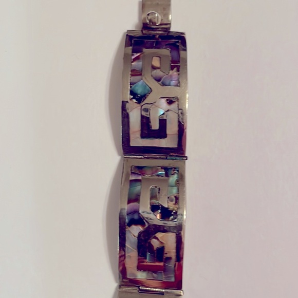 Sterling Silver Abalone Bracelet. EUC - Picture 4 of 10